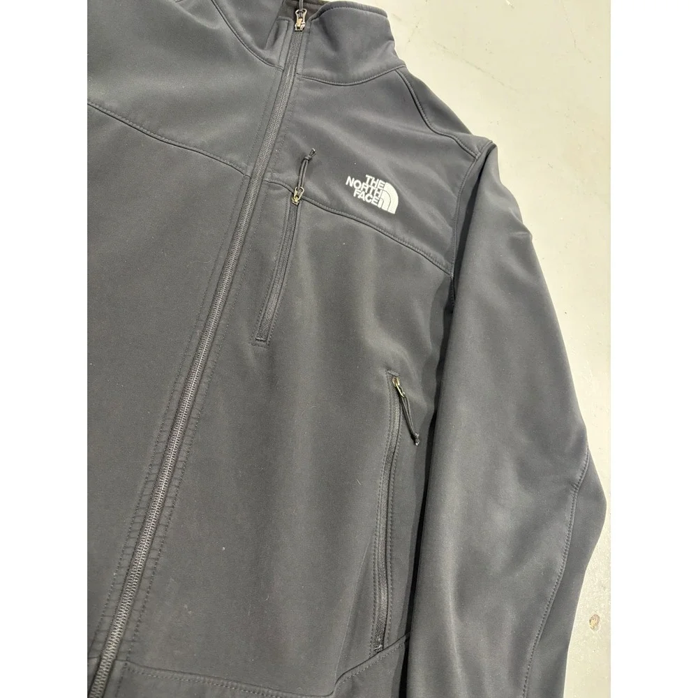 The North Face Apex Bionic Softshell Jacket Mens Medium Black Full Zip Windproof